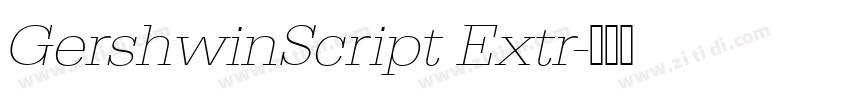 GershwinScript Extr字体转换